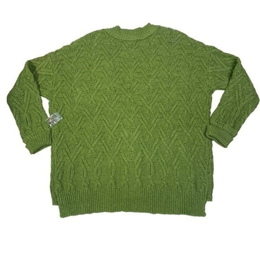 FREE PEOPLE MONTANA CABLE CARDIGAN SIZE XS IN AGED PINE NWOT - Picture 9 of 11
